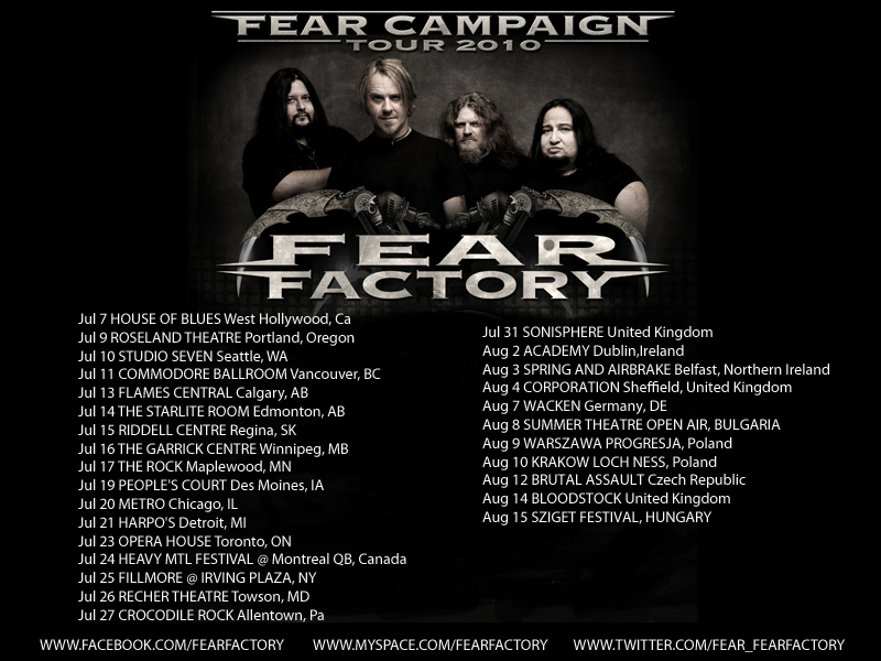 Fear Factory Tour